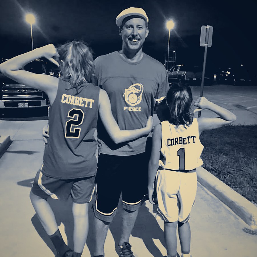 Chris Corbett Basketball Trainer and Daughters